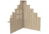 Roomdivider T model Grey craft oak Tangara Groothandel voor de Kinderopvang Kinderdagverblijfinrichting 